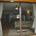 2 Panel Sheer Classic Retractable Screen Door With Colored Frame